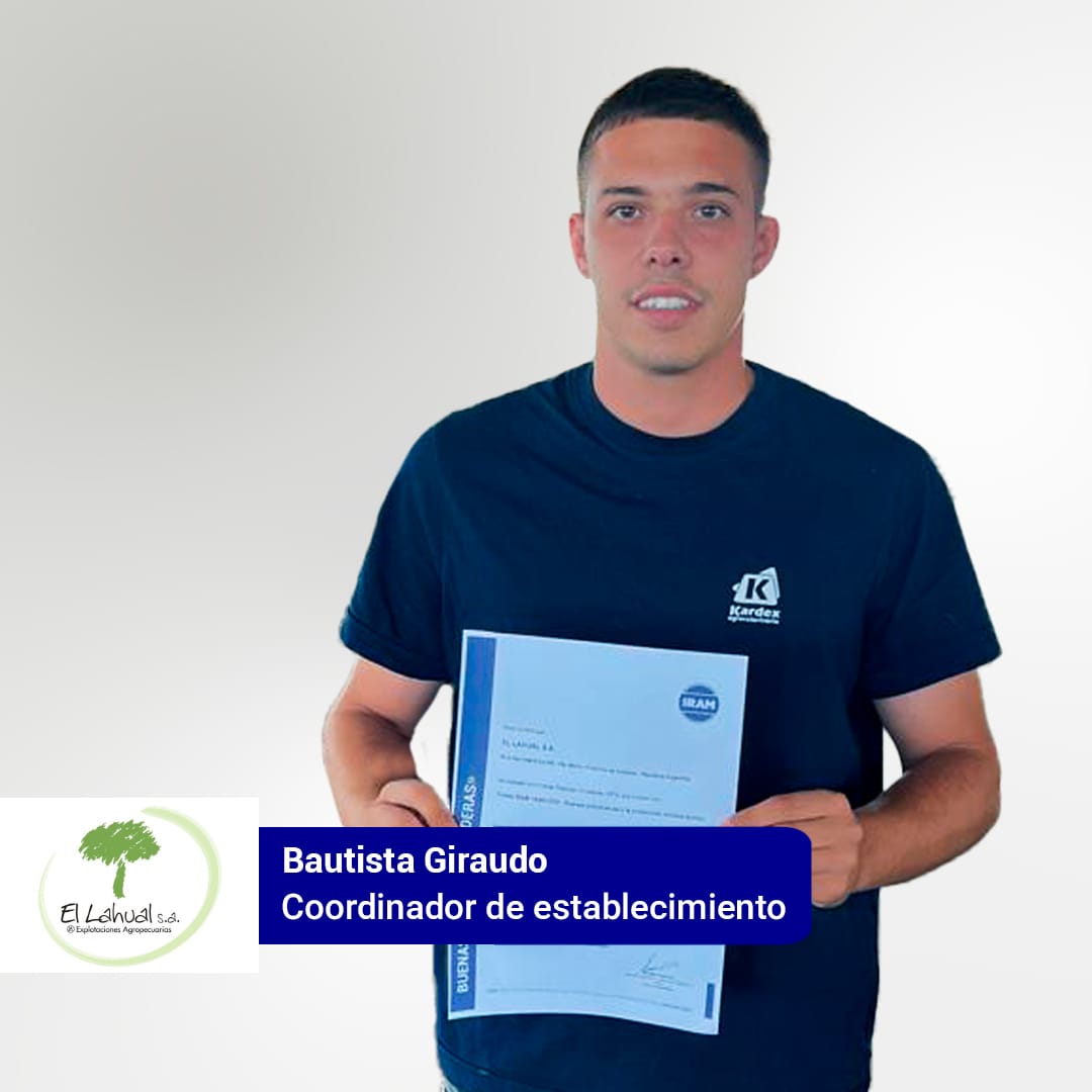 Coordinador de establecimiento, Bautista Giraudo.